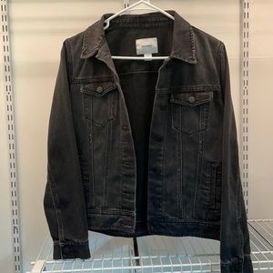 Old navy black denim jacket- size M